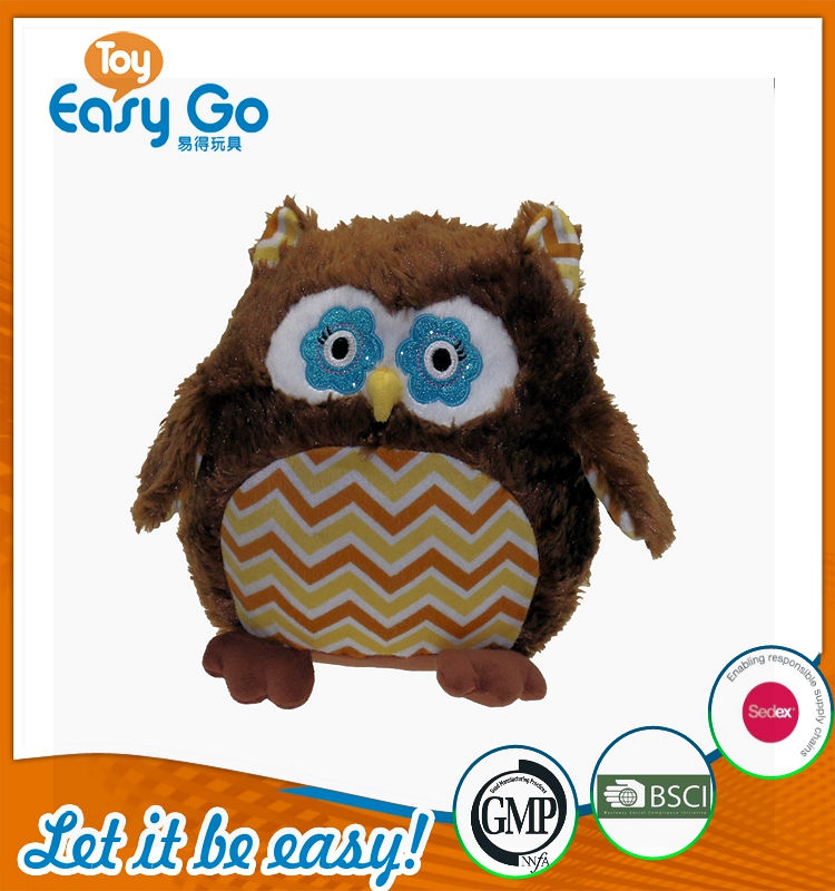 OEKO bsci lovely big eyes stuffed owl plush owl toys soft pl